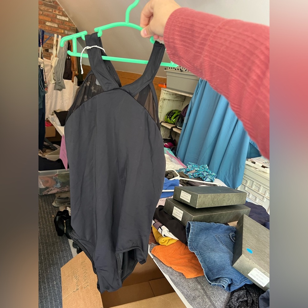 Black Mesh Leotard